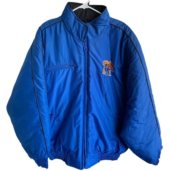 Vintage Kentucky Wildcats Winter Coat w Hood Logo Athletic Embroidered Jacket L